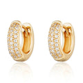 Milskye Luxury Jewelry for Women 925 Sterling Silver 18K Gold Plated Pave Zircon Huggie Hoop Earrings