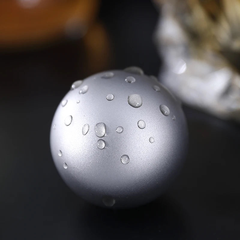 Pure Titanium Ice Cubes Quick-Frozen Ice Balls Iced Tartar Whiskey Round Metal Ball Kitchen Bar Utensils