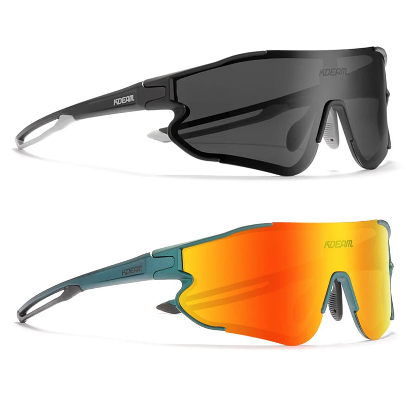 KDEAM Brand Designer Colorful Polarized TAC Lens Sunglasses Outdoor Sports Driving Cycling TR90 Oversized Sun Glasses