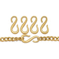 Wholesale Gold S-shaped Pendant Connectors DIY Women's Fashion Jewelry Bracelet Necklace Making Supplies