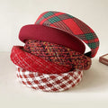 Wholesale Colorful Women Headbands Luxury Temperament Festival Diademas Para Mujer Knitted Wool Sponge Red Christmas Headband