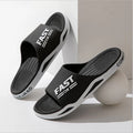 Unisex Anti-Slip Sport Sliders Custom Printed PVC Blank Slide Sandals Soft Comfortable Beach Outdoor Use Factory Selling Black