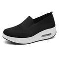 2025 Women's Spring Autumn Soft-Soled One-Pedal Rocking Shoes Thick-Soled Plus Size Cloth Walking Style with Slip-On Closure