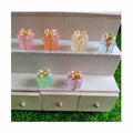 100Pcs/Lot 12*15MM Miniature Glow in Dark Christmas Boxes Ornaments Colorful Mini Luminous Gift Box for Jewelry Making DIY Craft