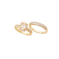 Fashion Engagement Jewelry Couple Ring Zircon 18k Gold Plated Couple Ring Brass Copper Wedding Couple Rings Alliance De Mariage