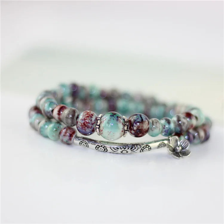 Women Bracelets Flower Charm Ceramic Bracelet & Bangles Fashion Accessories