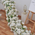 C-FR011 Hot Sale Artificial Silk Rose Hydrangea Flower Aisle Table Runner Arrangement for Wedding Party Event Decoration