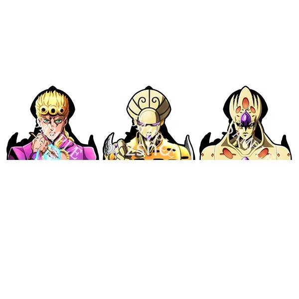 Giorno 3D Motion Sticker Anime JoJo's Bizarre Adventure Waterproof Car Decals Apply to Car Laptop Art Decor Gift Wall Stickers