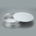 Food Pack Containers Round Cooking Liners Aluminum Pans Tin Foil Plates 9 Inch with clear Lid