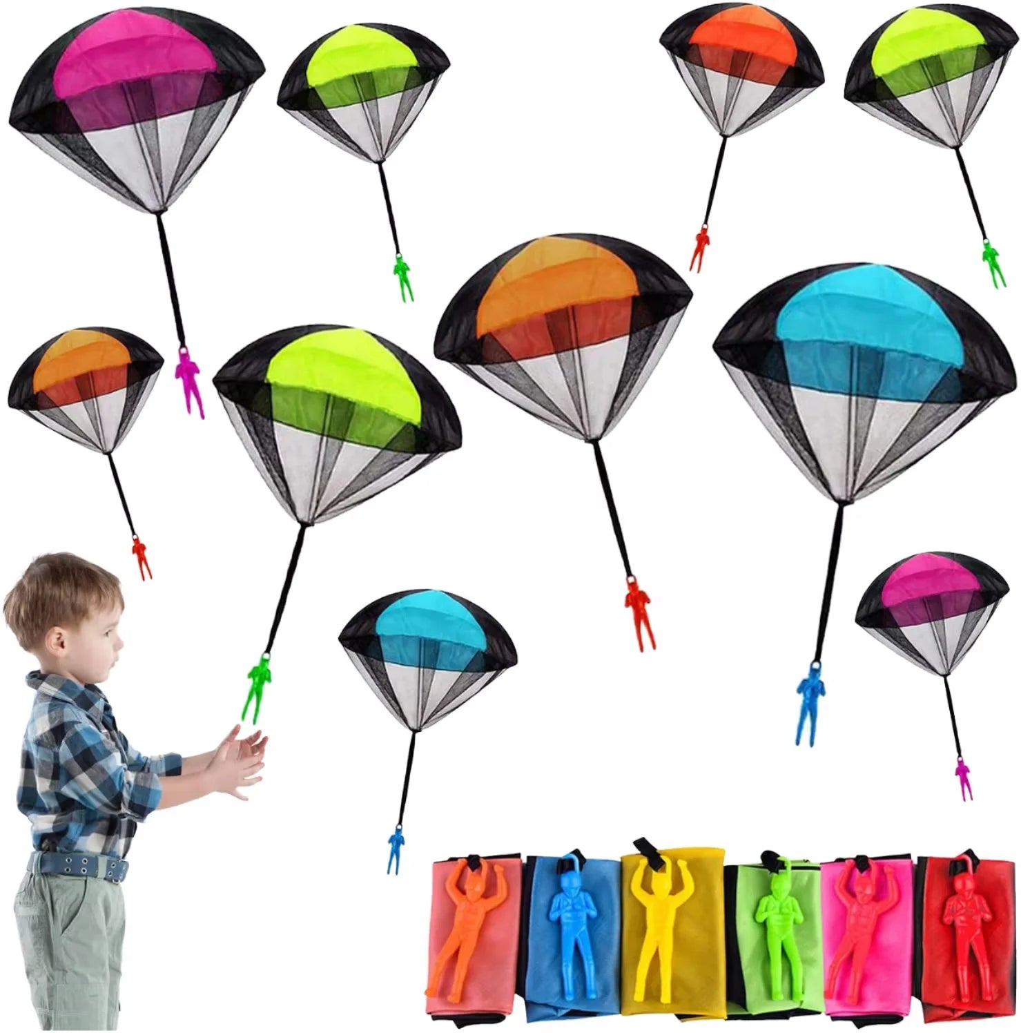 Children's Flying Toys Free Throwing Hand Throw Parachute Army Man Toss It up Parachute Toy