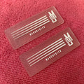 2mm Thickness Transparent Rubber Patchsewing on Silicone Label for Swimwear