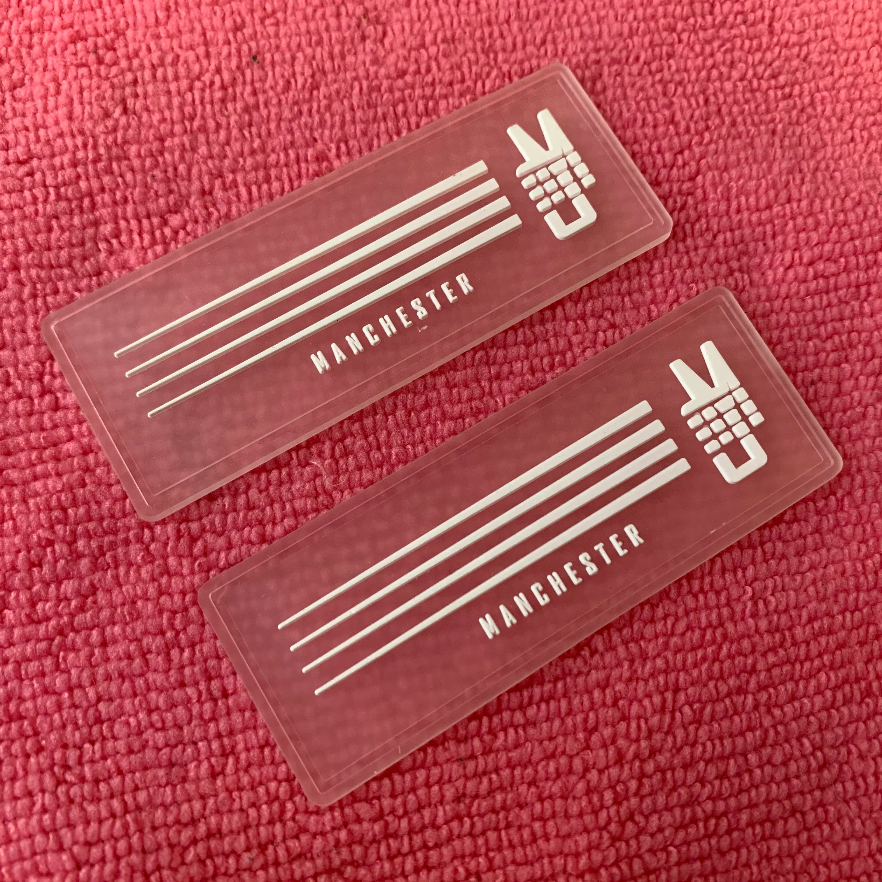 2mm Thickness Transparent Rubber Patchsewing on Silicone Label for Swimwear