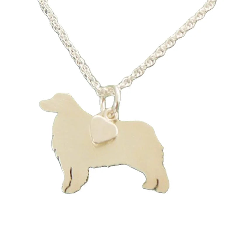 Factory Wholesale Stainless Steel Australian Shepherd Dog Necklace