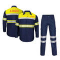 100% Cotton Visibility Hi Vis Work Safety Reflective Clothing Working Clothes for Men Safety Overalls Workwear