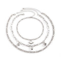 Fashion Silver Plated Plain Sieve Face Stainless Steel Necklace Pendant Necklace Creative Necklace Women Gift