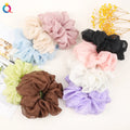 QIYUE Women's Large Chiffon Scrunchie Hair Tie Ponytail Holder Hair Accessories