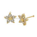 Body Jewelry 14k AU585 Solid Gold Ear Bone Nail Earring Zircon Stone Fine Jewelry Custom Design Wholesale Hot Selling