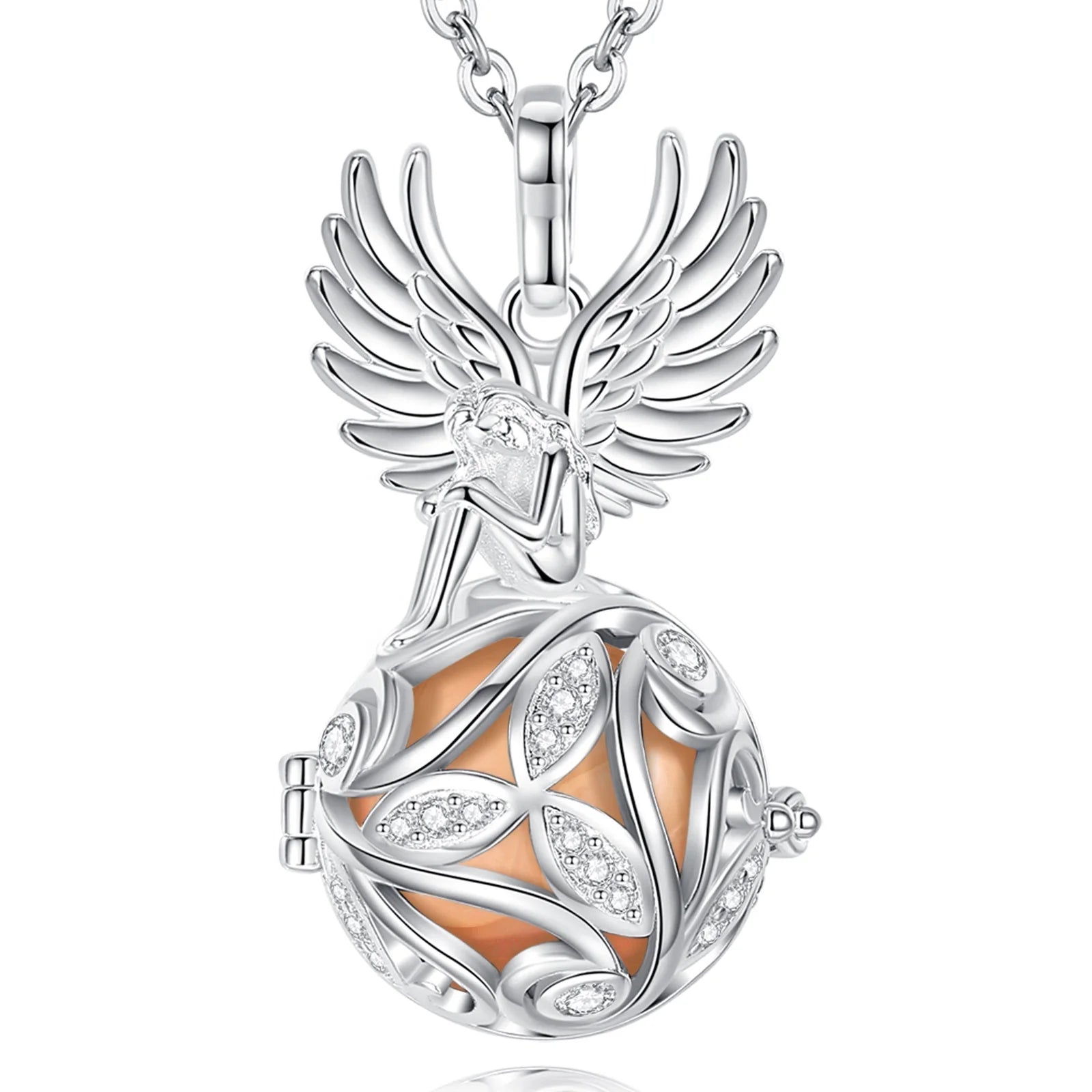 Angel Wing Melody Musical Chime Caller Bell Harmony Ball Pregnancy Bola Necklace