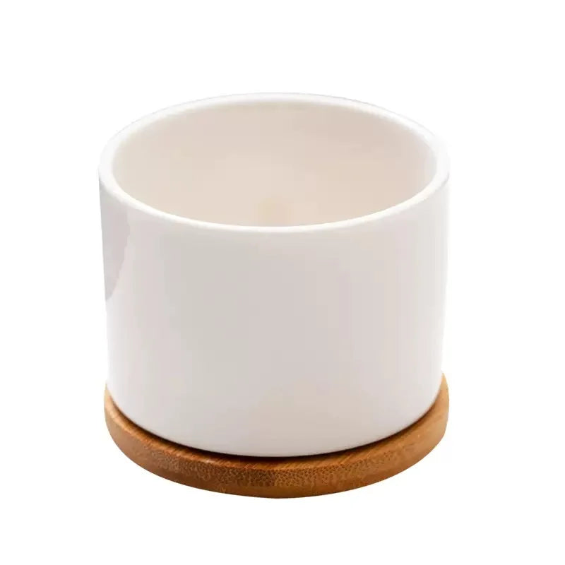 Set of 6 Chinese Style White Ceramic Mini Planter Flower Pots Worth for Home and Garden Decorative Succulents