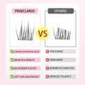 5 Rows Wet Look Cluster Lashes Self-Adhesive Press-On No Glue Needed Natural Style Series Cluster False Eyelashes