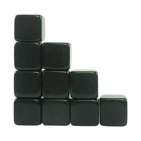 Hot Sell 16mm D6 Black Obsidian Acrylic Dice Blankd Cubes square Corner for Game Classroom Board Games Math Counting Teaching