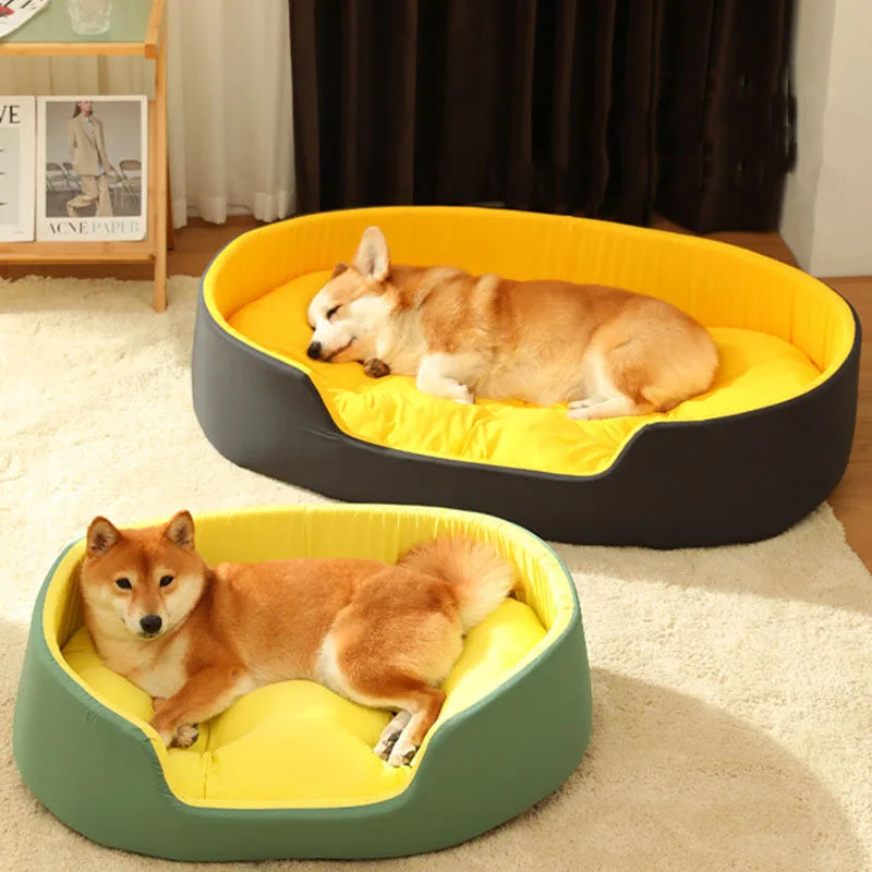 Wholesale Washable  Cotton Filling Dog Bed with Anti-slip Bottom for Summer Spring