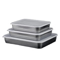Custom Kitchen Stainless Steel Fruit Meals Container Catering Box Rectangle Food Storage Boxes with Seal Cover