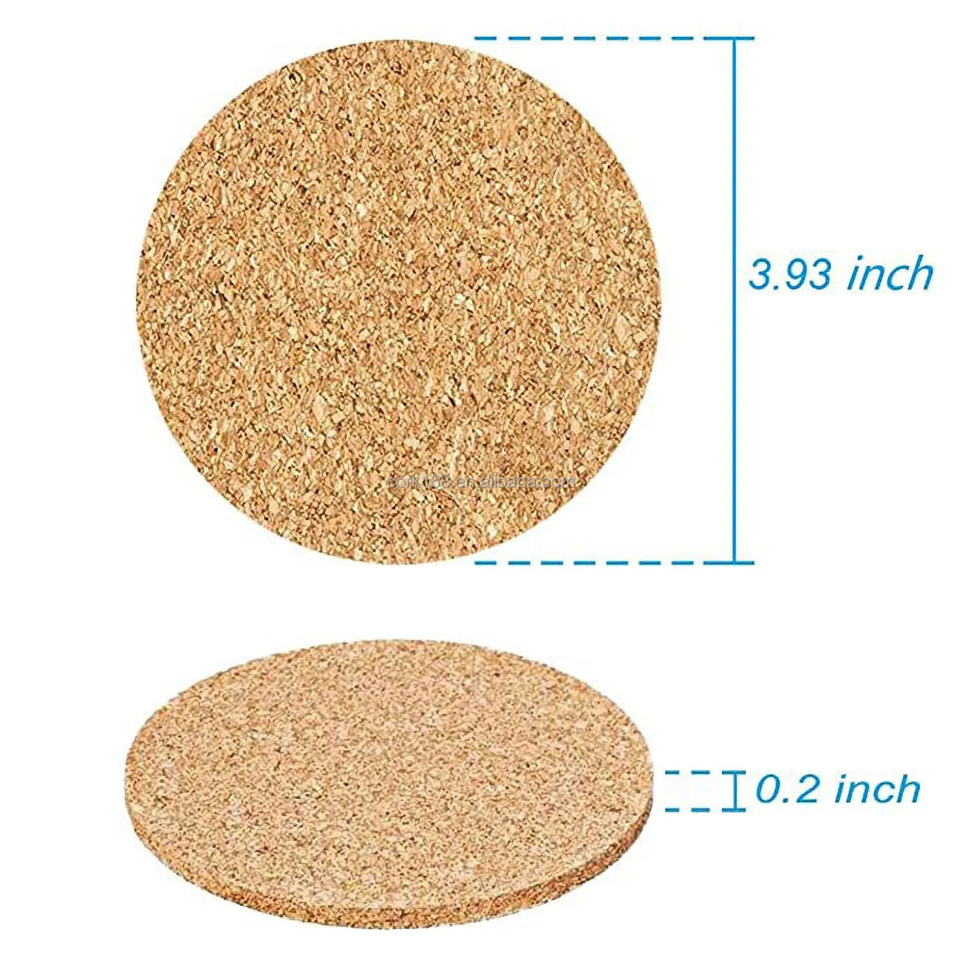 Fsc Certified  Supermarket Supplier Cork Round Edge Coasters Round Beer Coasters Cork coaster with Sides
