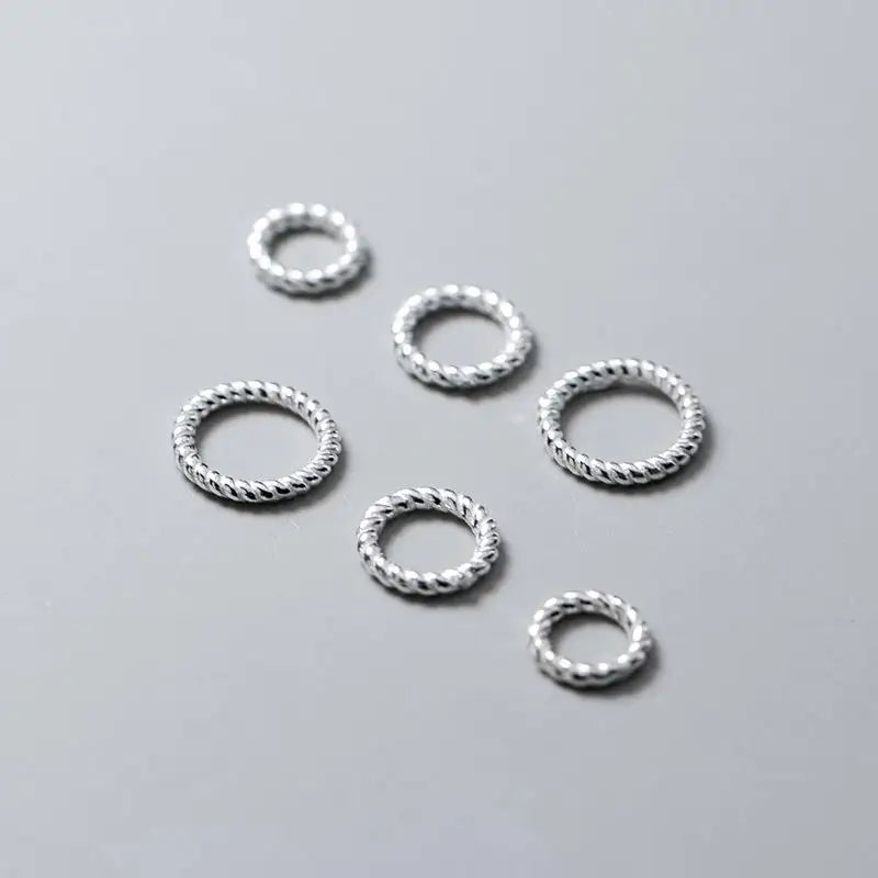 GLORY PACE S925 Sterling Silver Jewelry Pattern Closed Jump Rings Wholesale for DIY Making Accessories