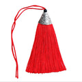 Wholesale Rayon Silk Tassel in Colorful Design Beautiful Silver Cap for Clothing Bags Jewelry Curtains Decoration