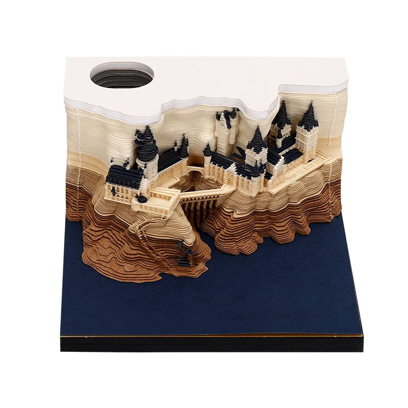 2025 New Product Hary Potter Notes Paper Crafts Art Gifts Home Decoration 3d Notepad Block NotePaper Cube