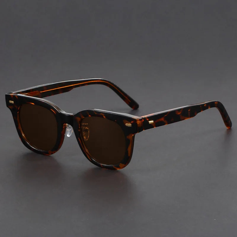 Custom logo High-quality Trendy square Sunglasses for Men Women Fashion Thick Sun Glasses