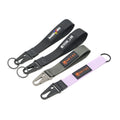 Rubber Silicone Label Metal Eagle Mouth Carabiner Nylon Wristlet Lanyard Holder Key Chain