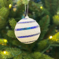 Modern DIY OEM Brand Christmas Tree Ornament Set 8cm/3pcs 10cm/2pcs Foam Painted Ball Toy Pendant Decorations Holiday Supplies