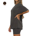 100% Cotton 240gsm Oversized Printed Women's Summer T-shirts Custom Logo Casual Style Blank Plain Design