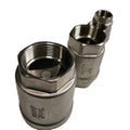 Vertical Spring One Way Water Valve Female Threaded Ends 200PSI 304 Non Return Valve Stainless Steel Check Valve