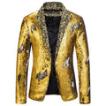 Sequin Bling Shawl Collar Blazer Jacket Men Wedding Groom Party Tuxedo Blazer Mens DJ Nightclub Prom Stage Singer Costume Homme