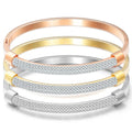 High Quality Stainless Steel Bracelet Three Colors Stainless Steel Charm Crystal Bangle Bracelet for Women MegaBDM