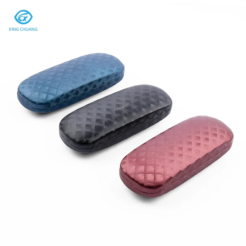 Wholesale Cheaper Low MOQ Eyeglasses Hard Case Optical Glasses Case Personalized Clip Pu Sunglasses Caes with Custom Logo