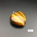 HZ Natural Yellow tiger Eye Stone Heart Shape Tini Pendant Jade Pendant Jewelry Ornament Necklace Gift