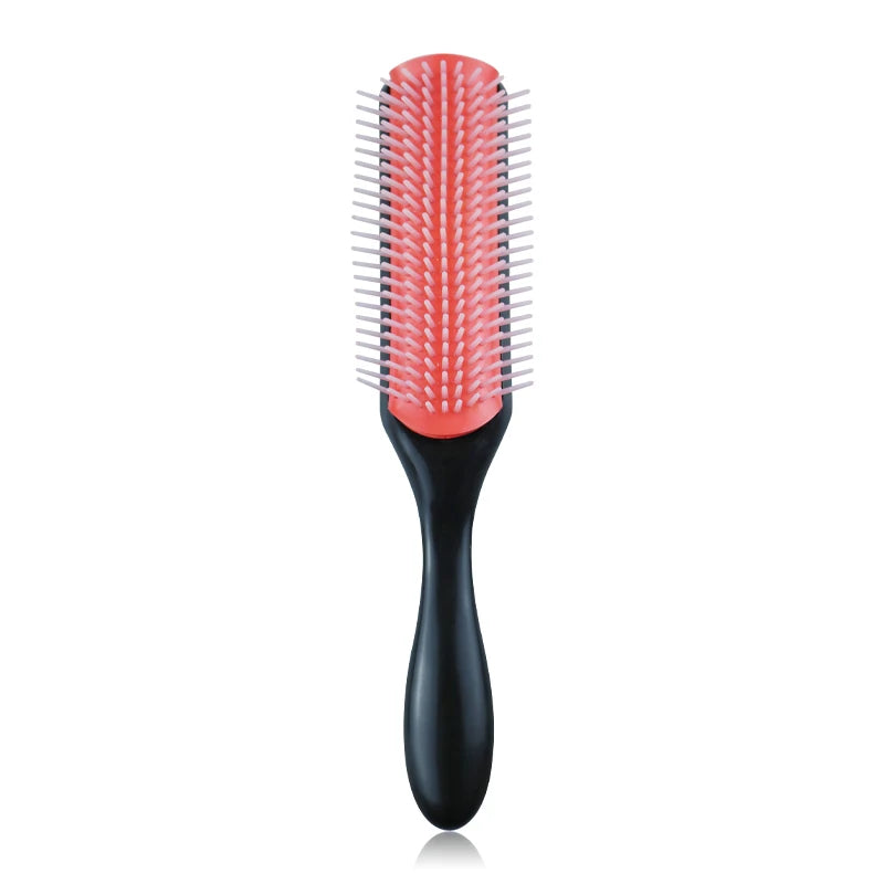 Detangling Laser Nylon Denman 9 Row Bristle Hair Brush for Men's Styling Care