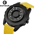 EUTOUR No Pointer Concept Quartz Watch Black Hole Trend Men and Women Watch Fashion Canvas Strap