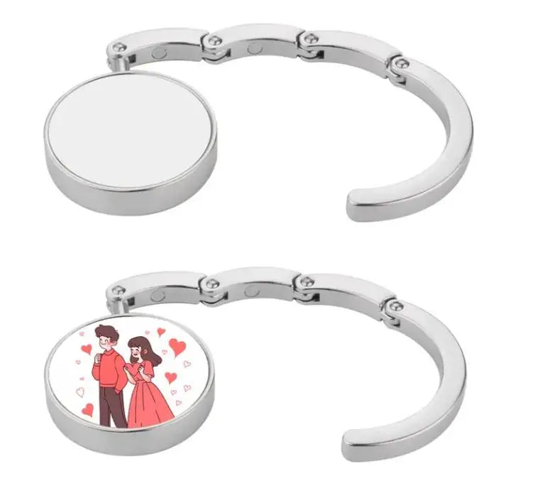 Best Selling Qualisub Creative Sublimation Metal Bag Desk Hanger Hook Blanks for DIY Printing