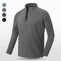 Wholesale Custom Logo Gym T Shirt Men's Workout Fitness Long Sleeve Sports T-Shirt Quick Dry Half Zip High Neck
