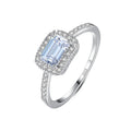 2023 Hot Selling Jewelry Pave CZ Zircons 925 Sterling Silver Natural Topaz Gemstone Engagement Ring