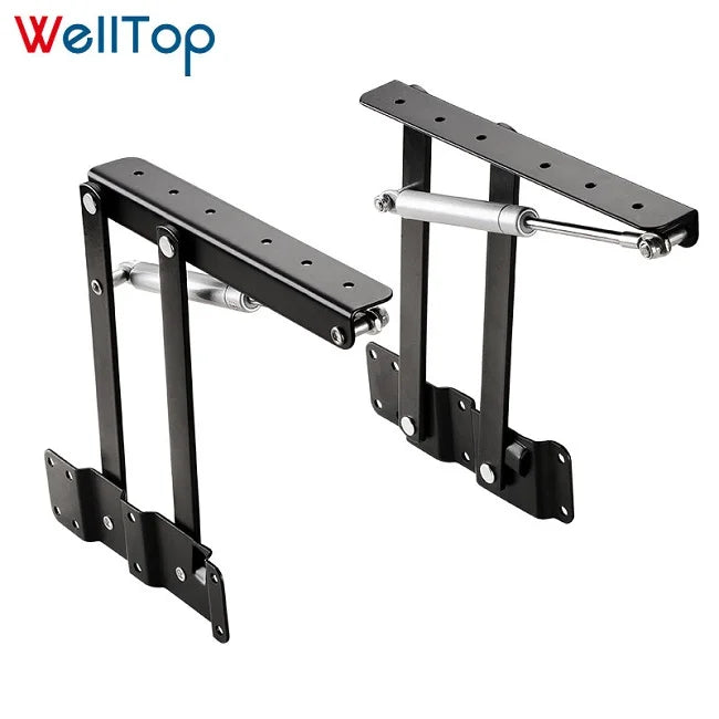 WT01-02 New Lift Top Coffee Table Mechanism Foldable Extending Table Hydraulic Buffer Hinge Extension Metal Kitchen Use