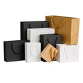 Ready to Ship Kraft Fancy Shopping Paper Bags with Offset Printing Recycled Materials Brown/White/Black Colors Multiple Sizes
