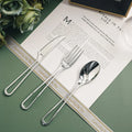 XUELI Custom Hollow Handle Cutlery Gold Silver Disposable Flatware Banquets  Events Lightweight PS Knife Fork Spoon 25PCS/Bag
