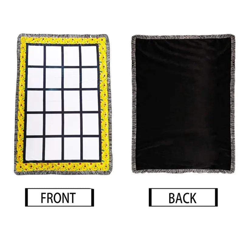 Qualisub Hot Sale 20 Panels Sunflower Blanket Sublimation Blanket Blanks for Family Love in Custom Printing