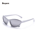 Boyarn Y2k Steampunk Sport Sunglasses New Women Men 2000's Punk Mirror Sun Glasses Female Shades Eyewear Eyeglasses UV400 Oculos